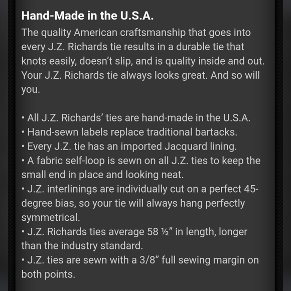 J. Z. Richards Gallery Collection 100% Silk Pink Paisley Hand Made Mens Neck Tie - Picture 8 of 10